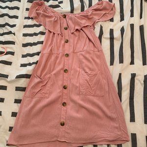 Blush pink large junior girls dress